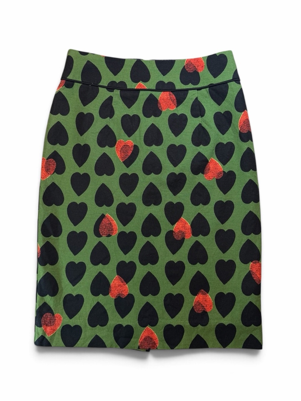 Maeve by Anthropologie Coquette Heart Stamp Pencil Skirt Sz 2